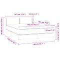 vidaXL Posteľný rám boxsping s matracom tmavomodrý 140x190 cm zamat