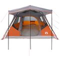 vidaXL Rodinný stan so strechou Šedá a oranžová 305 x 275 x 190 cm