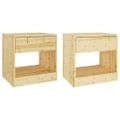 vidaXL Nočné stolíky 2 ks 40x31x40 cm jedľový masív