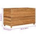 vidaXL Vyvýšený záhon 100x40x55 cm, recyklované tíkové drevo a oceľ