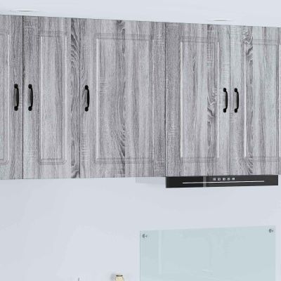 vidaXL Dvierka na umývačku Kalmar Sivý Sonoma 50 x 31 x 80 cm