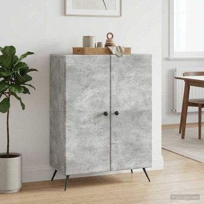 vidaXL Servírovacia skriňa Betónovo sivá 66 x 34,5 x 90 cm