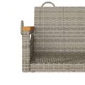 vidaXL Hojdacia lavica sivá 63x62x40 cm polyratanová