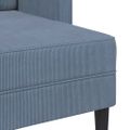 vidaXL 2-miestna pohovka s leňoškou v tvare L Modrá 125 cm ľanová