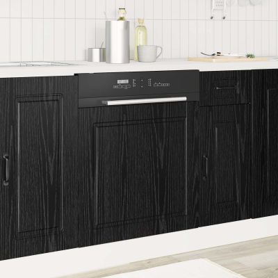 vidaXL Dvierka na umývačku PORTO Čierny dub 60 x 1,5 x 57 cm