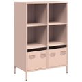 vidaXL Vysoká skrinka ružová 68x39x103,5 oceľ