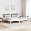 vidaXL Rám postele Svetlosivá 200 x 200 cm Masívne borovicové drevo