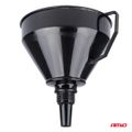 Flexibilný čierny univerzálny lievik so sitkom na vodu v kvapalných pohonných hmotách 16 cm AMiO-04038