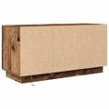 vidaXL TV skrinka s LED svetlami staré drevo 100x41x50 cm