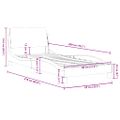 vidaXL Rám postele s čelom Dover krémový 80x200 cm látka