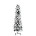 vidaXL Umelý vianočný stromček Biela 240 cm PVC, kov a plast