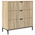vidaXL Servírovacia skriňa Sonoma dub 79,5 x 33 x 82 cm