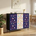 vidaXL Servírovacia skriňa MAINZ Čierny dub 102 x 33 x 76 cm