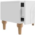 vidaXL TV skrinka Biela s vysokým leskom 147 x 34,5 x 30 cm
