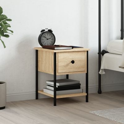 vidaXL Nočný stolík dub sonoma 34x35,5x45 cm spracované drevo
