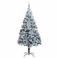 vidaXL Umelý vianočný stromček Biela 240 cm PVC a Oceľ a Plast