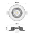LED bodové svítidlo Exclusive strieborné, 5W teplá biela ZD3221