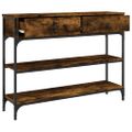 vidaXL Konzolový stolík dymový dub 100x25x75 cm kompozitné drevo
