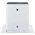 vidaXL Podnože stĺpikov štvorcové 4 ks Strieborná 101x101 mm