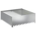 vidaXL Obrubník trávnika 100 x 100 x 35 cm Oceľ Strieborná