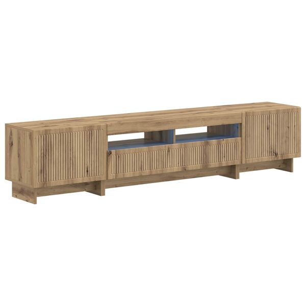 vidaXL 5-dielny LED TV kabinet Dub artisan Kompozitné drevo