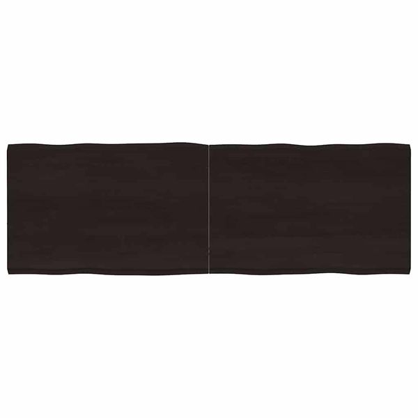 vidaXL Stolová doska tmavohnedá 180x60x(2-4)cm ošetrený masív hrany