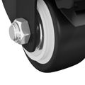 vidaXL Kolieska 12 ks Čierna M6 x 37 mm Železo a nylon