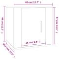vidaXL Nástenné TV skrinky 2 ks hnedý dub sonoma 40x34,5x40 cm