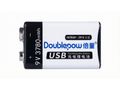 Nabíjacia batéria 9V 420mAh Doblepow 6F22, Li-ion, napájanie USB-C