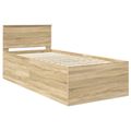vidaXL Rám postele Sonoma dub 75 x 190 cm Kompozitné drevo
