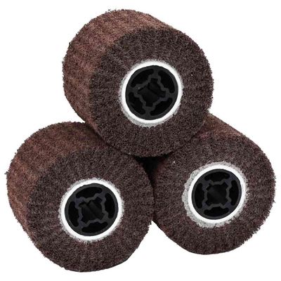 vidaXL Brúsne valce 3 pcs Hnedá 12 x 12 x 10 cm Syntetické vlákno