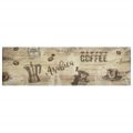vidaXL Kuchynský koberec umývateľný Coffee hnedý 45x150 cm zamat