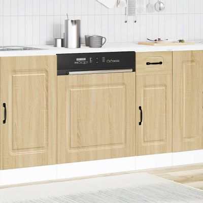 vidaXL Panel umývačky riadu Kalmar dub sonoma 60x1,5x57 cm kompozitné drevo