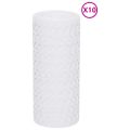 vidaXL Balkónové zásteny 10 ks biele 255x19 cm polyratan