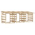 vidaXL Pergola so strechami 3 ks 100x90x100 cm impregnované borovicové drevo