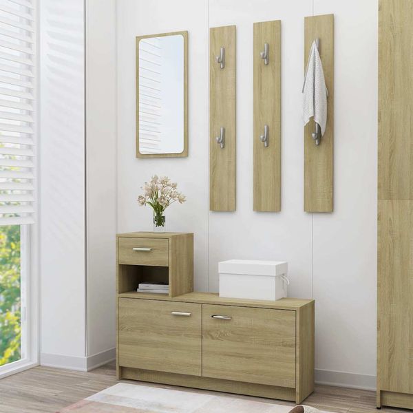 vidaXL Nábytok do chodby, dub sonoma 100x25x76,5 cm, kompozitné drevo