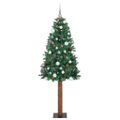 vidaXL Úzky vianočný stromček Zelená 210 cm