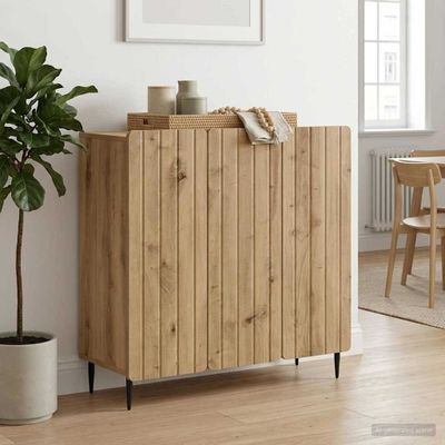 vidaXL Servírovacia skriňa Dub artisan 89 x 34,5 x 82 cm