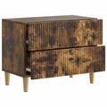 vidaXL Nočný stolík Dymový dub 62 x 34,5 x 48 cm Kompozitné drevo