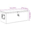 vidaXL Úložný box čierny 70x31x27 cm hliník
