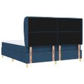 vidaXL Posteľ s pružinovým rámom s matracmi Modrá 200 x 180 cm látka
