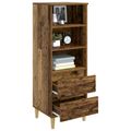 vidaXL Highboard Staré drevo 40 x 36 x 110 cm Kompozitné drevo