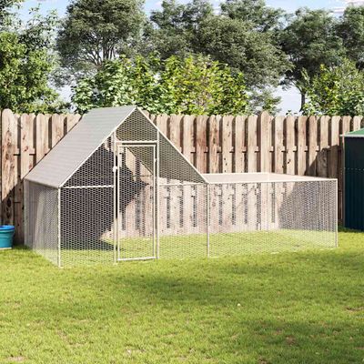 vidaXL Kurín 4x2x2 m, pozinkovaná oceľ