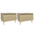 vidaXL Bočné stolíky 2 ks dub sonoma 50x46x35 spracované drevo