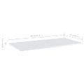 vidaXL Prídavné police 4ks, lesklé biele 80x20x1,5cm, kompozitné drevo