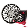 Poklice Dakar 14” čierno-strieborná sada 4ks COLOR BOX