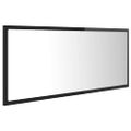 vidaXL LED kúpeľňové zrkadlo lesklé čierne 100x8,5x37 cm akryl