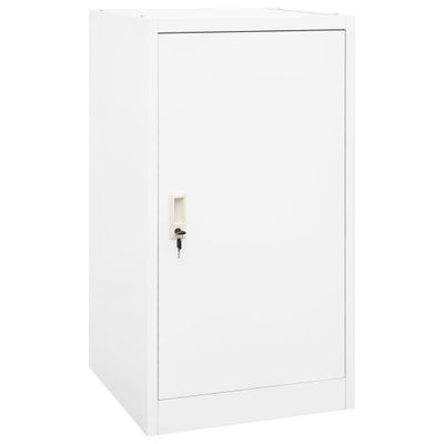 vidaXL Skriňa na sedlo biela 53x53x105 cm oceľová