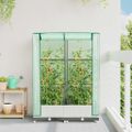 vidaXL Záhon s krytom na skleník ratanový vzhľad 80x40x123 cm