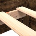 vidaXL Posteľný rám bez matraca dymový dub 100x200 cm kompozitné drevo